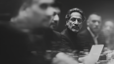 Senior executives reviewing AI strategy decisions in a boardroom, illustrating decision readiness after strategic clarity under complex governance and risk constraints.