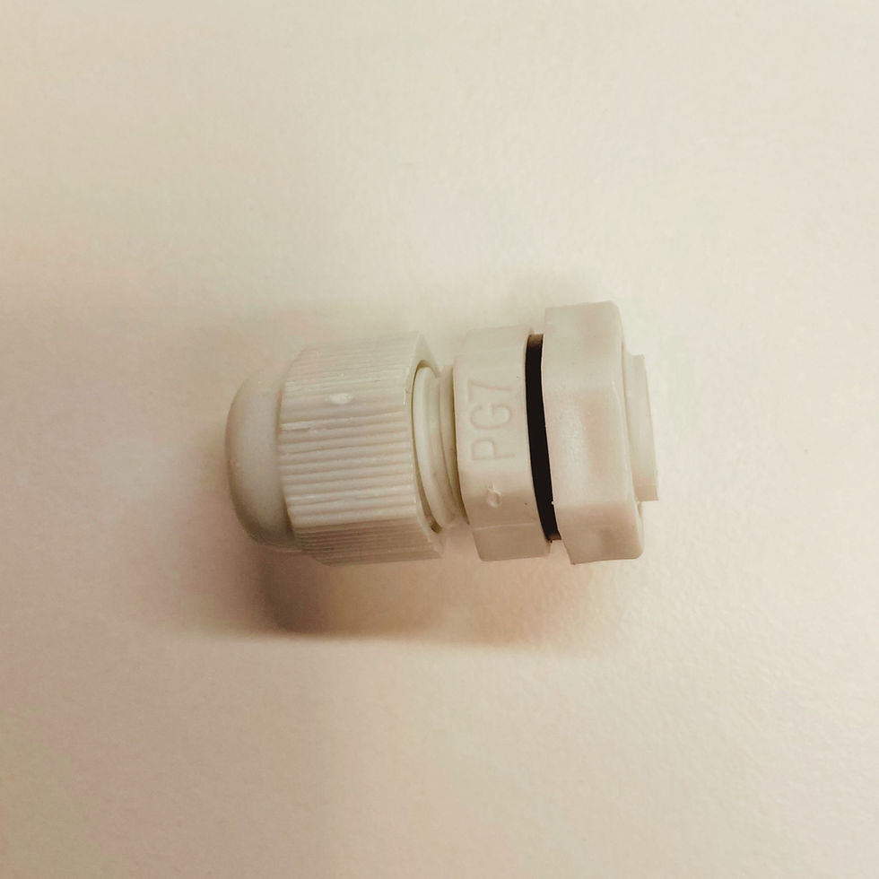 PG7 Nylon Cable Gland with Locknut side view