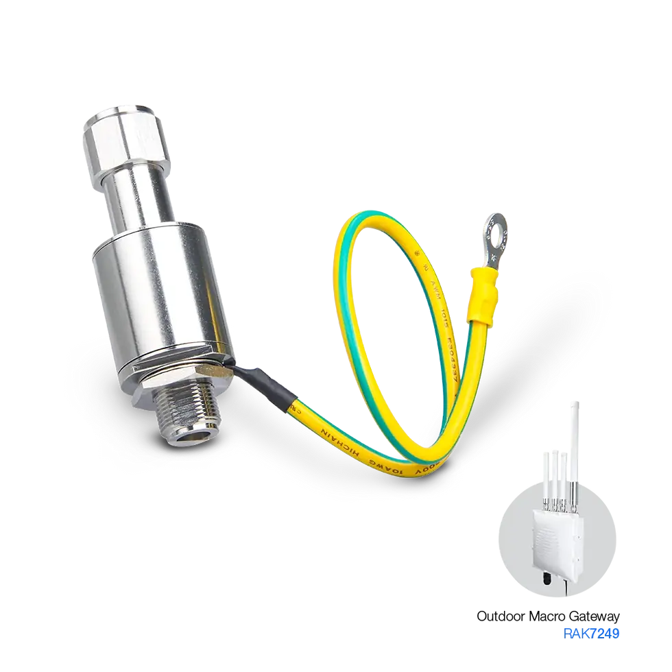 Thumbnail: Lightning Arrestor 2 for LoRaWAN assembled with 10 AWG grounding wire