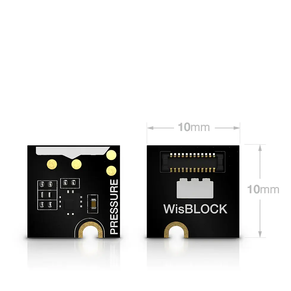 Thumbnail: RAK1902 barometric pressure sensor front and back view with dimensions