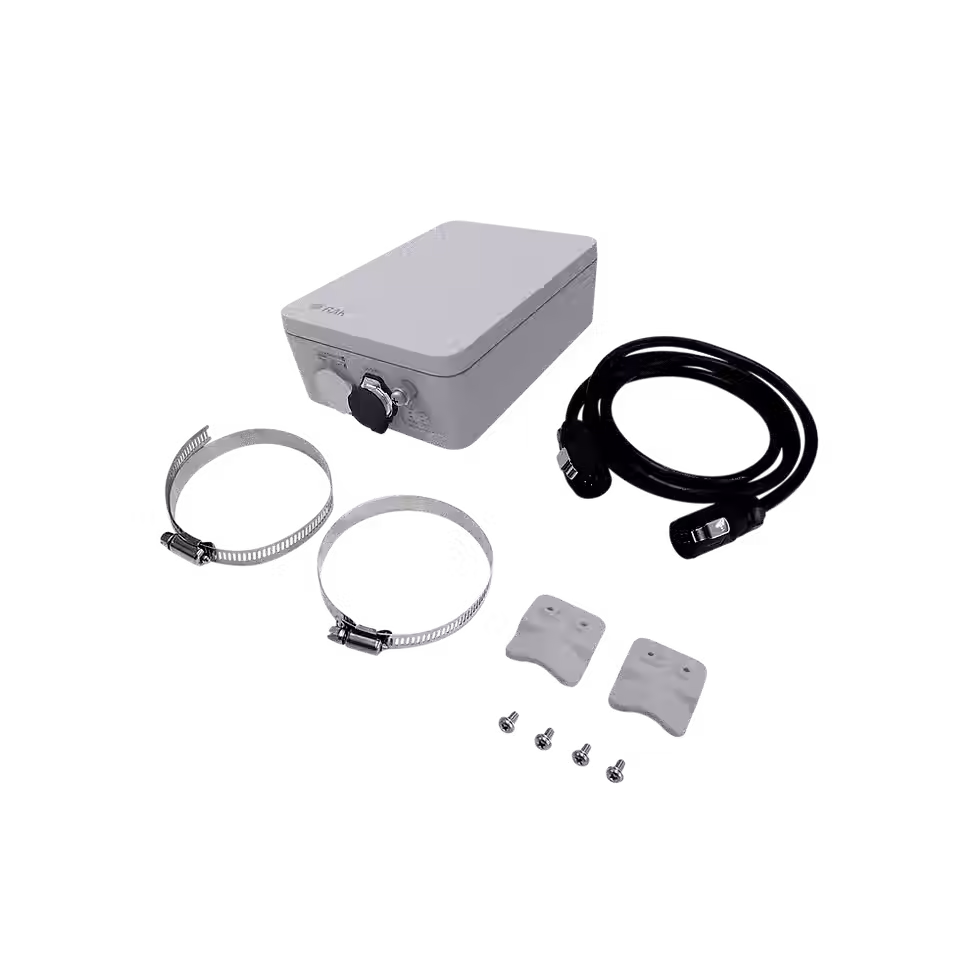 Thumbnail: WisGate Soho Pro RAK7267 outdoor LoRaWAN gateway with mounting kit and connection cables included