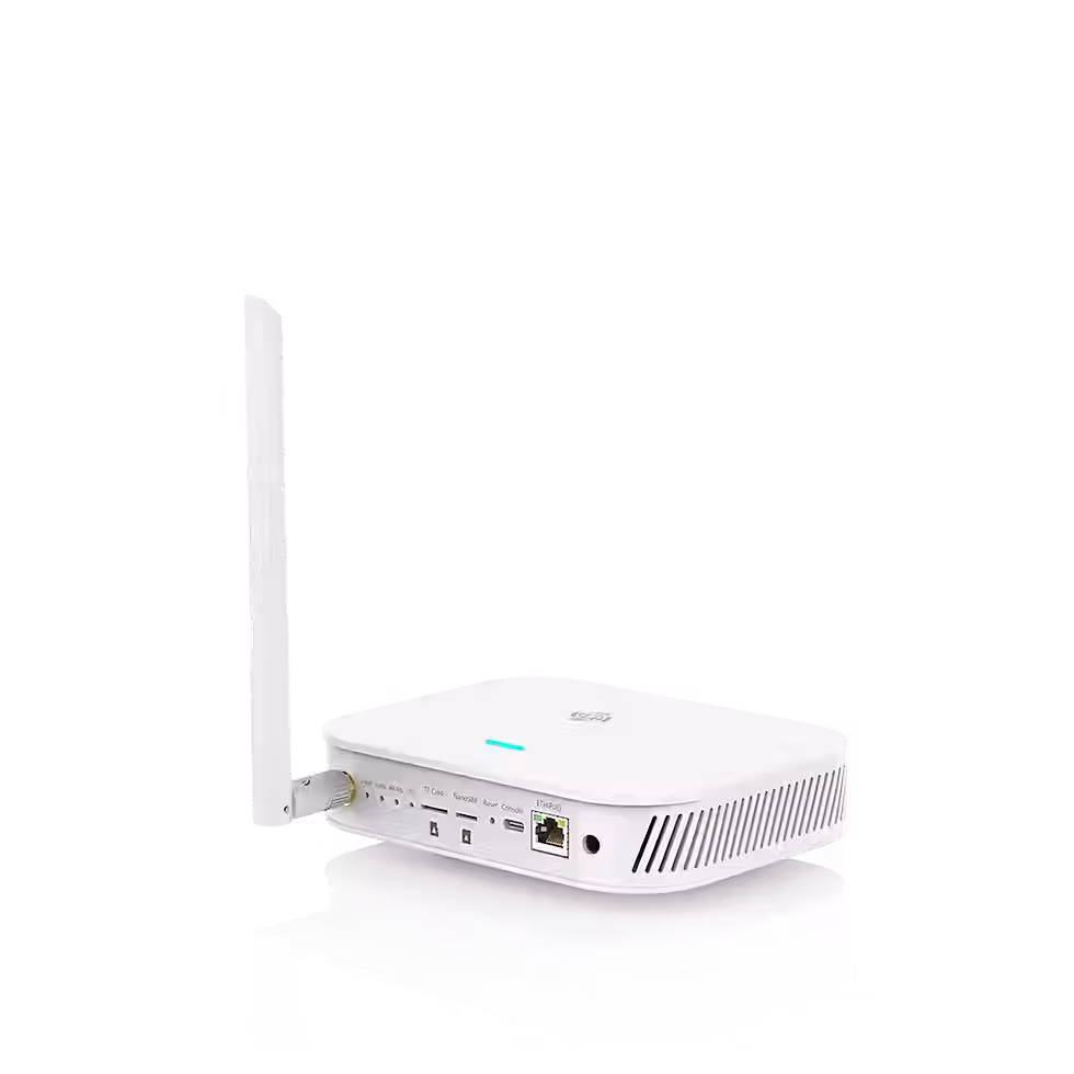 Thumbnail: Rear view of WisGate Edge Lite 2 RAK7268V2 indoor LoRaWAN gateway showing Ethernet, PoE, and power ports