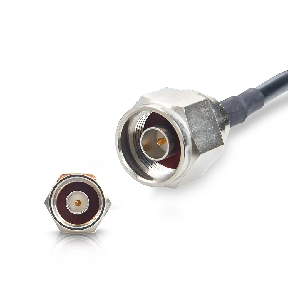 Thumbnail: N-Type female and N-Type male connectors on LoRa antenna feeder line