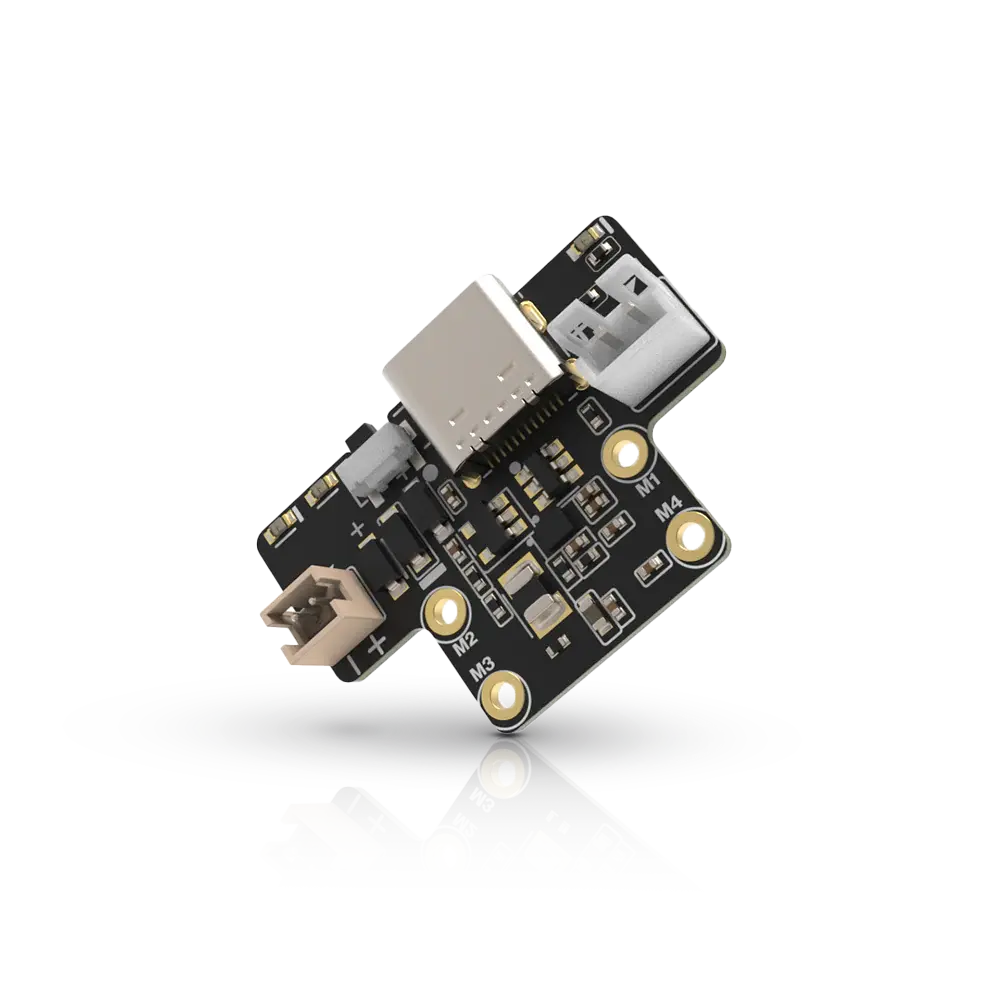 Isometric view of RAK19012 WisBlock USB LiPo Solar Power Module showing Type-C connector and layout