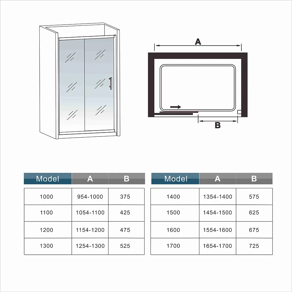 Thumbnail: Bathroom Sliding Shower Door Enclosure Cubicle 8mm Nano Glass