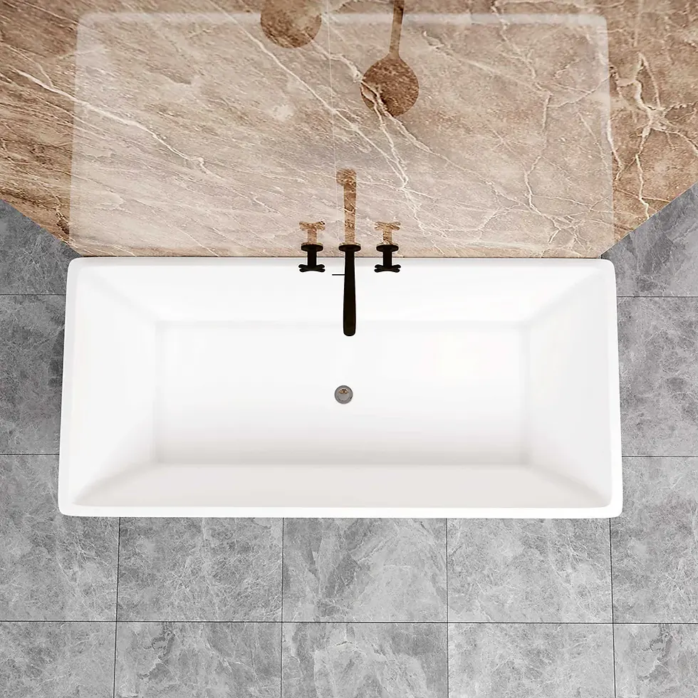 Thumbnail: Freestanding Double Ended Bath Tub 1700x800mm Integral Waste & Overflow