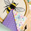 Thumbnail: Corner Purple Floral Polka Dot Bookmarker