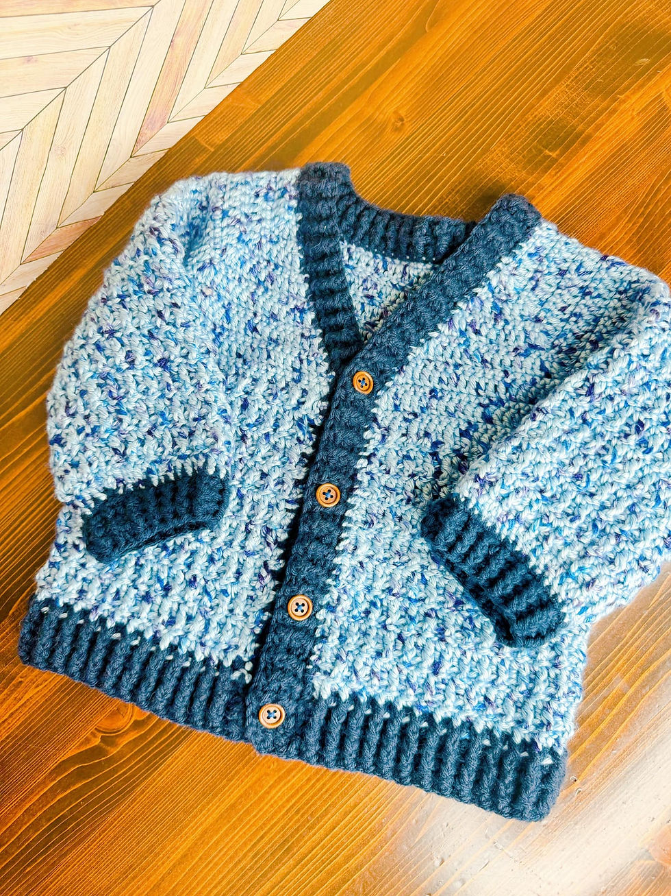 Child Toddler Lapis Blue Cardigan Sweater