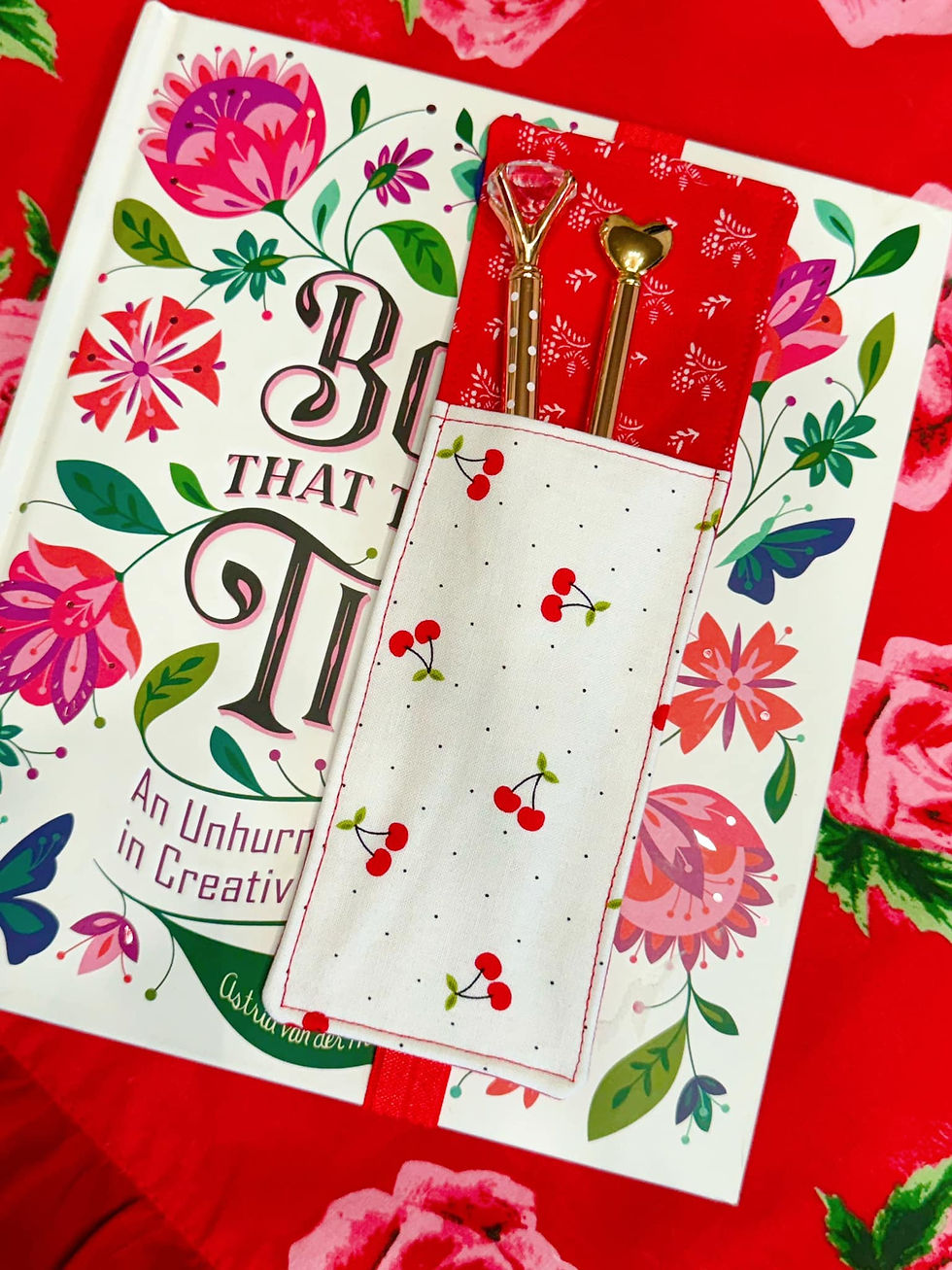 Regalo Cherry Floral Pen Holder Bookmarker