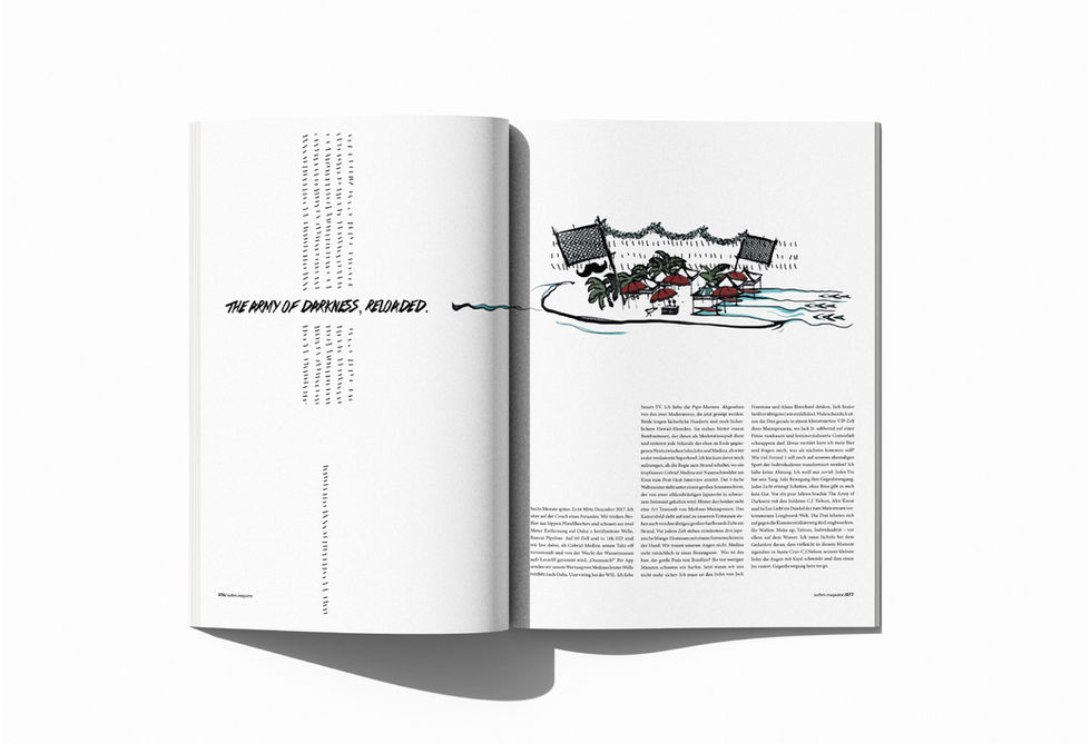 Hier sieht man eine von mir illustrierte Story für das surfers Magazine. 