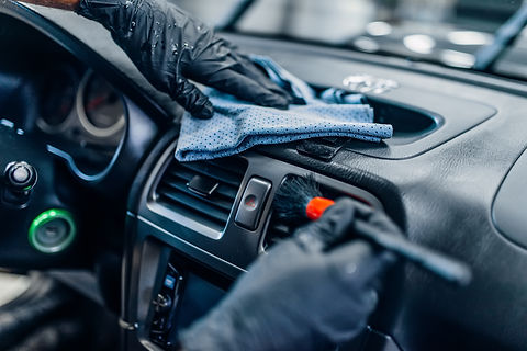 dusting car interior
