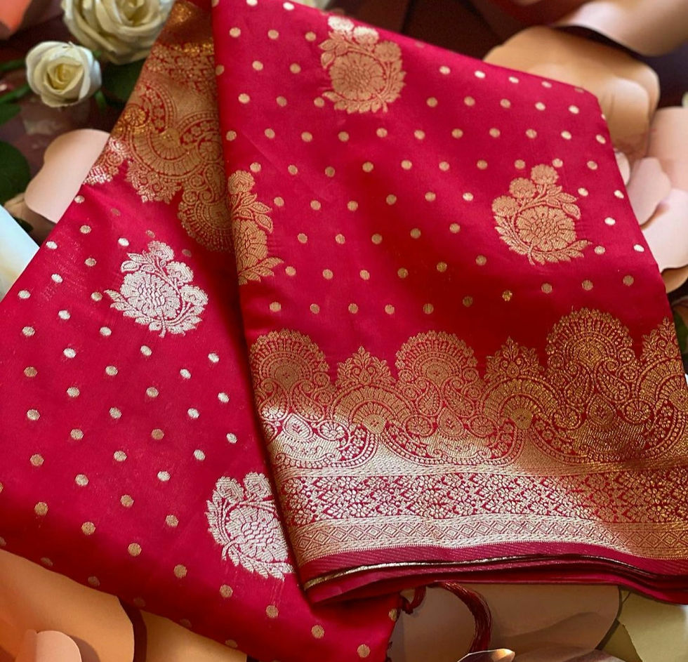 Thumbnail: Red Banarasee Silk