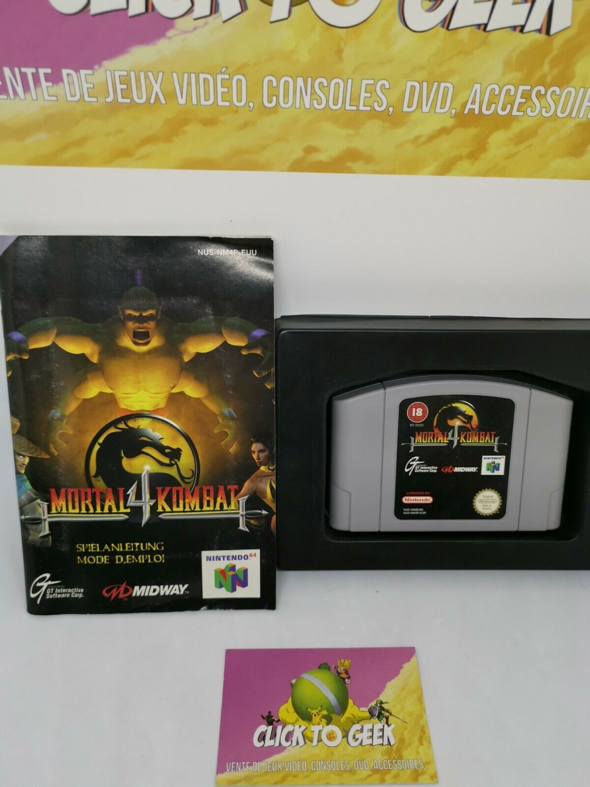 mortal kombat 4 + notice nintendo 64