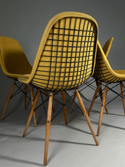 Eames Dowel Leg Wire Chairs