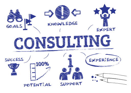 A picture with what consulting consists in