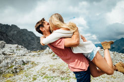 Kissing on a Mountain