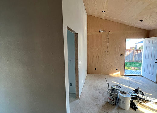 Interior paint and stain before and after