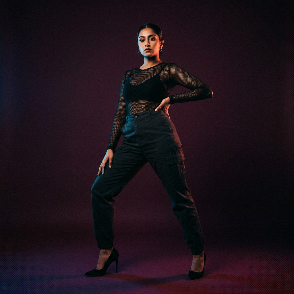 Aisha Khan, Heels and commercial teacher building confidence, control and stage presence.