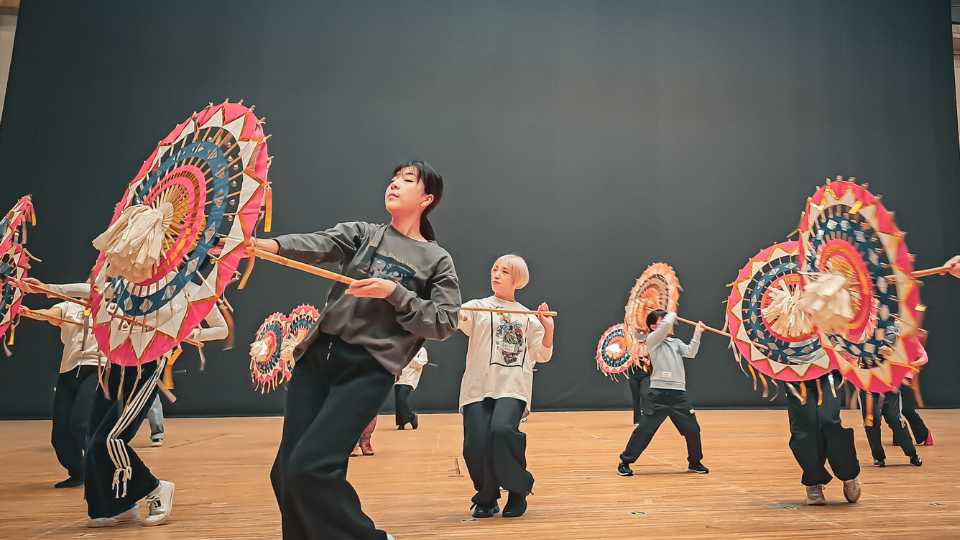 しゃんしゃん傘踊り リハーサル3