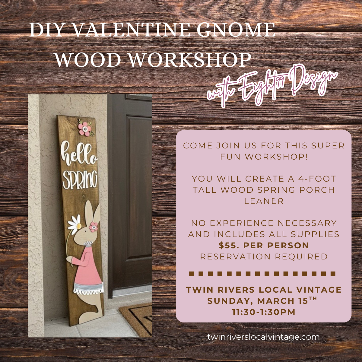 DIY Spring Porch Leaner Workshop - March 15, 2026