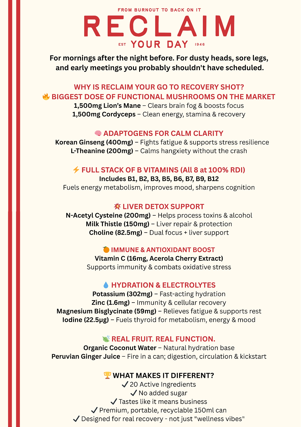 Reclaim info sheet