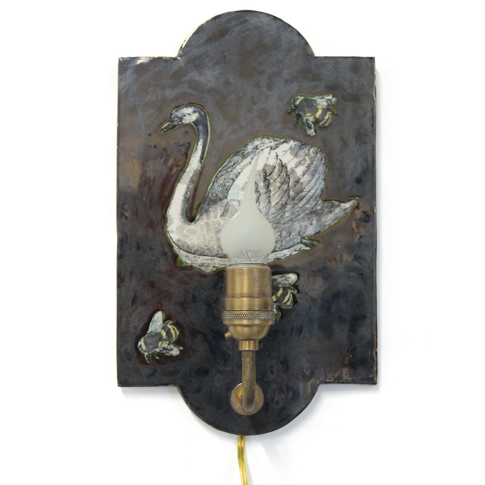 Thumbnail: Swan with Bees Sconce
