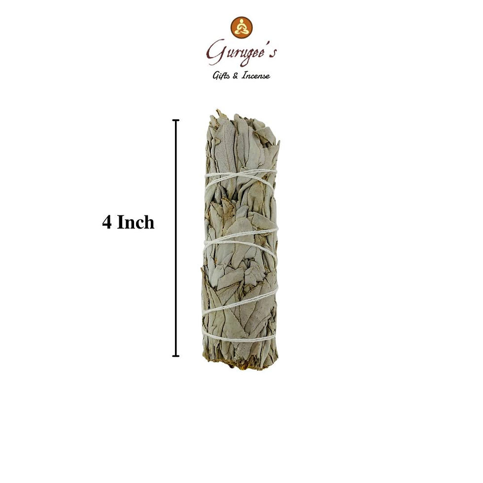 Gurugee's Authentic Californian White Sage Smudge Bundle 4 inch