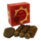 Daoudh Rose Musk Bakhoor – velvety rose and musk incense chips with deep red luxury box on white background