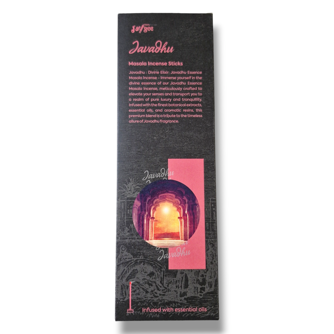 Jaygee's Javadhu Premium Incense Sticks (50g) - Divine Floral Earthy Aroma 50g
