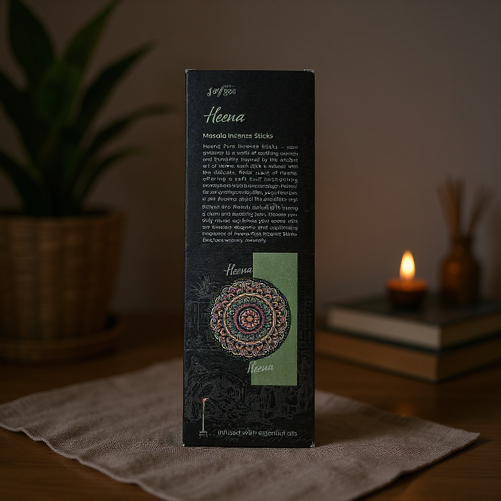 الصورة المصغرة: Jaygee's Special 50 Grams Delight Masala Incense Heena - Unique Amber-Vanilla