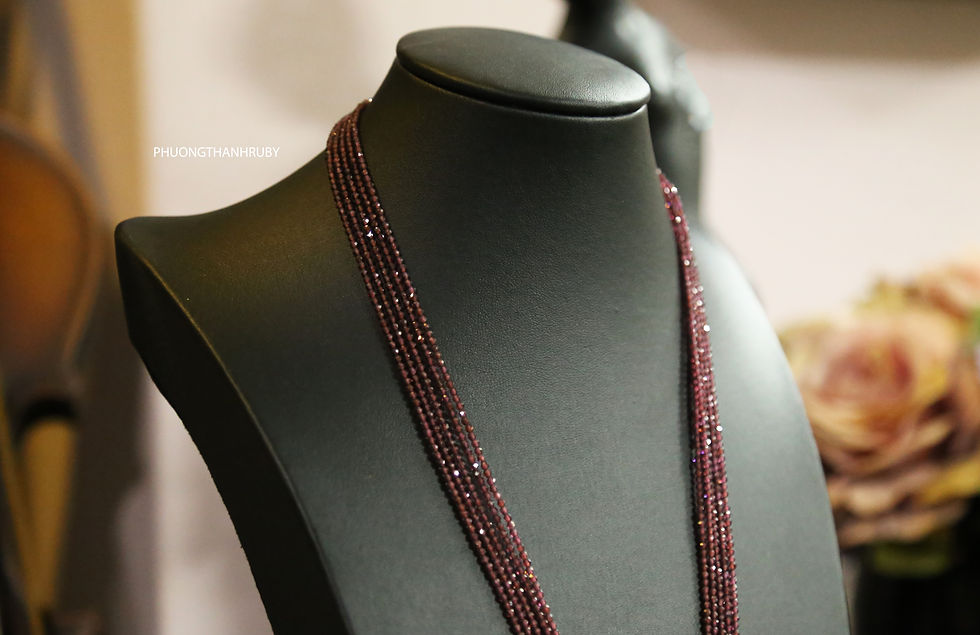 Hình thu nhỏ: Vòng cổ Ministone đá Thạch lựu ngọc | Garnet Ministone collection