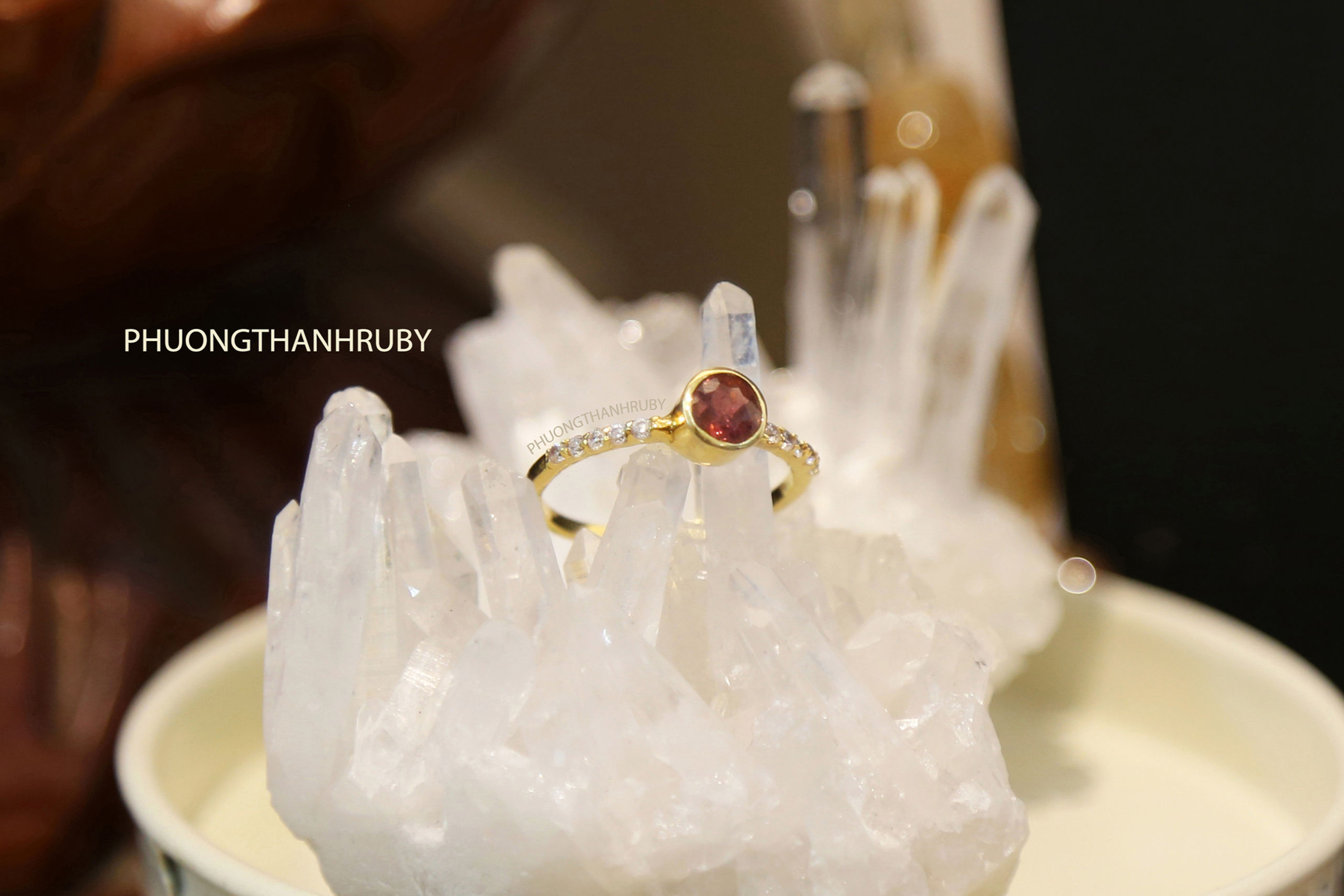 Nhẫn đá Spinel vàng 14K | Natural Spinel 14K Gold Ring