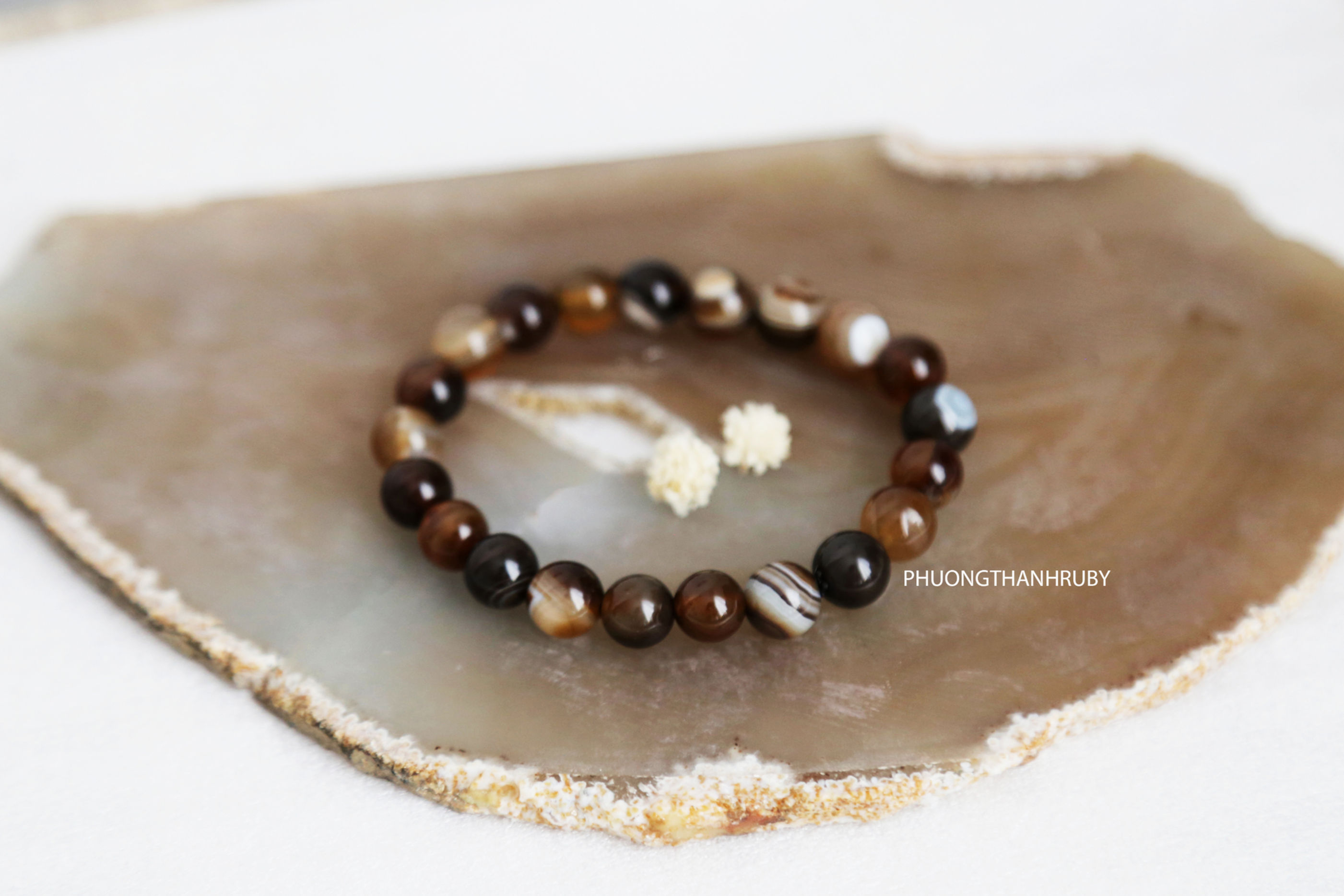 Vòng đá Mã não tự nhiên | Natural Agate Bracelet