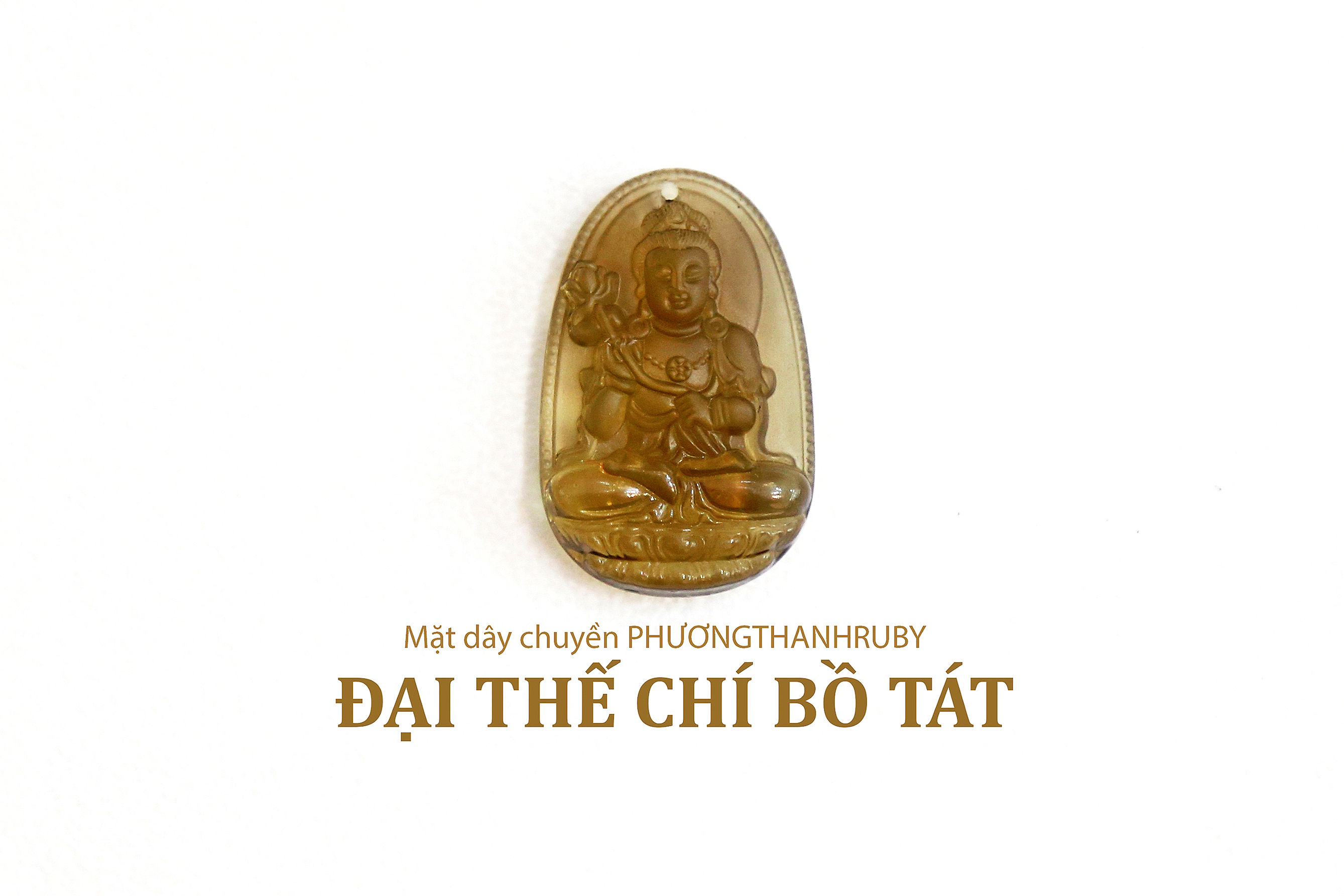 Mặt Phật Đại Thế Chí Bồ Tát đá Thạch Anh Khói | Mahasthamaprapta Bodhisattva