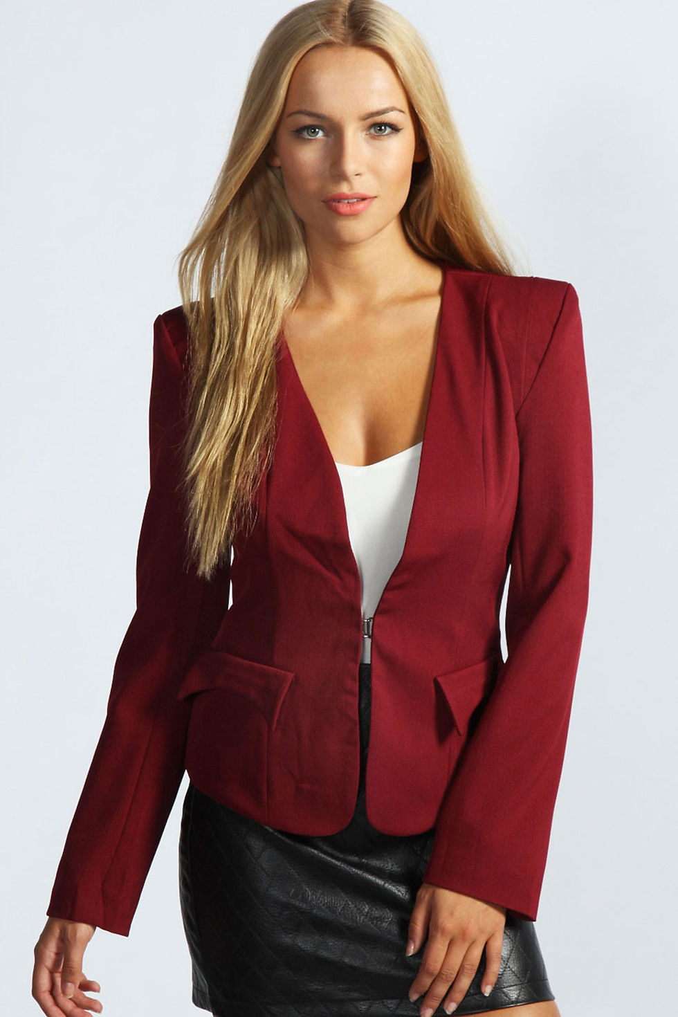 Alicia Padded Shoulder Fitted Blazer