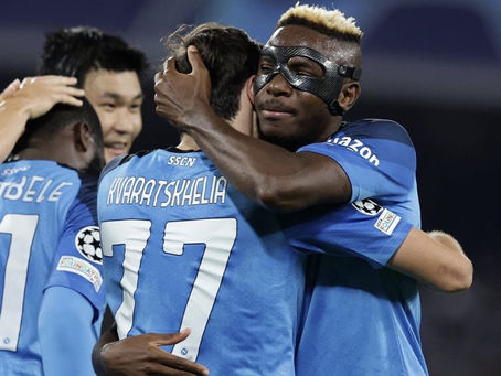 UEFA Champions League: Osimhen marks return to action with a goal