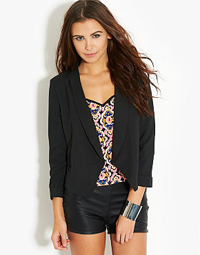 Ribbon Cropped Blazer