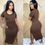Thumbnail: Fresh Breeze Dress- Chocolate