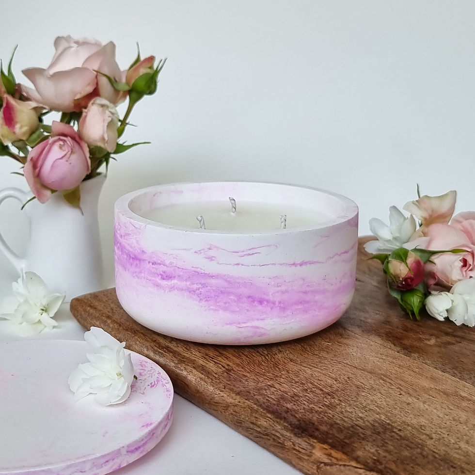 Miniatură: Lumânare parfumată în ceramică handmade cu capac (180g)