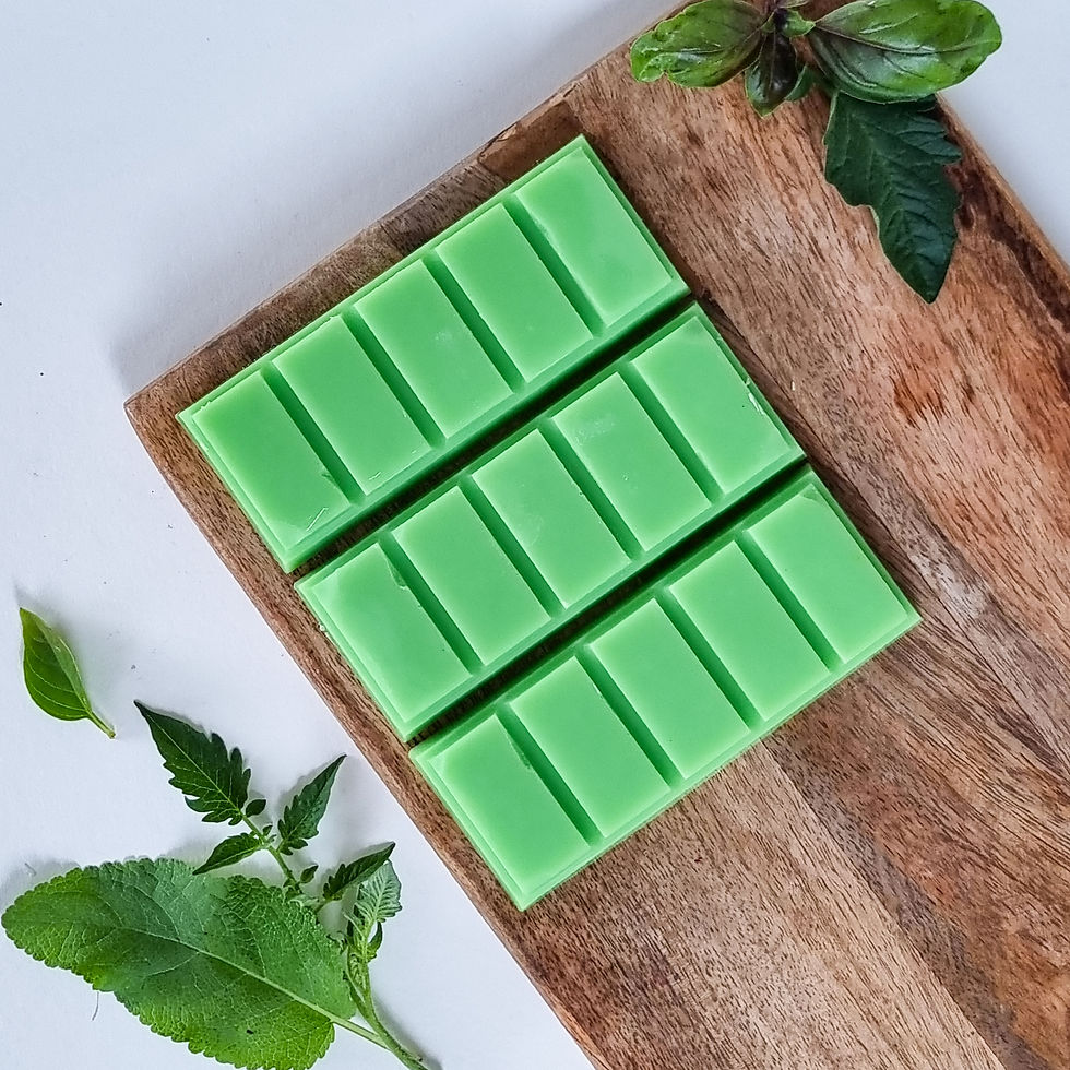 Miniatură: tableta de ceara parfumata cu parfum de busuioc, salvie si frunze de rosii, wax melts