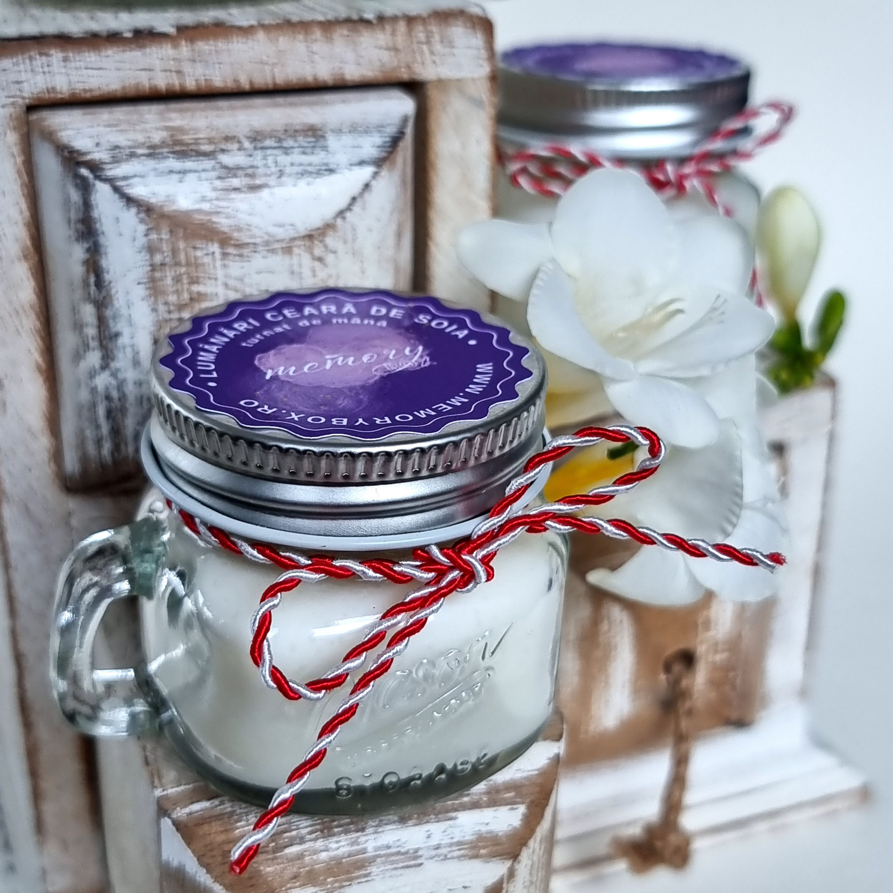 Martisor parfumat, lumanare parfumata de soia, ceara de soia