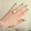 Thumbnail: (7.25) Silver Rainbow Moonstone Ring
