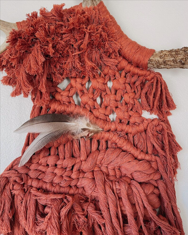 Thumbnail: Antler Goddess Macrame Tapestry