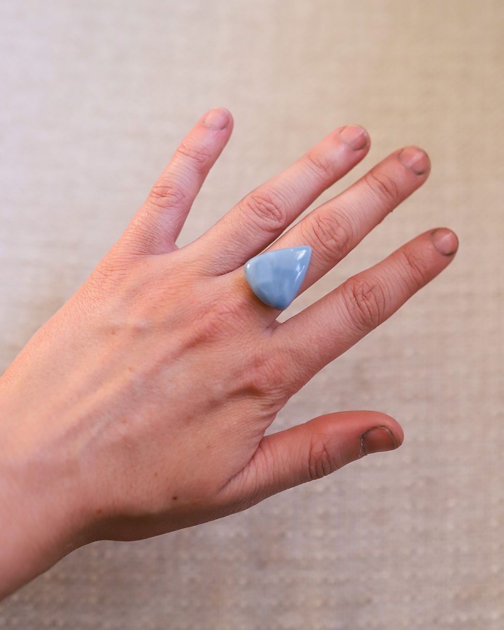 Thumbnail: Silver Blue Opal Ring