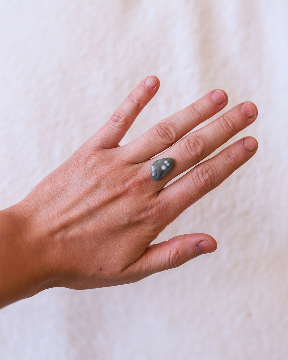 Thumbnail: Silver Ocean Jasper Ring