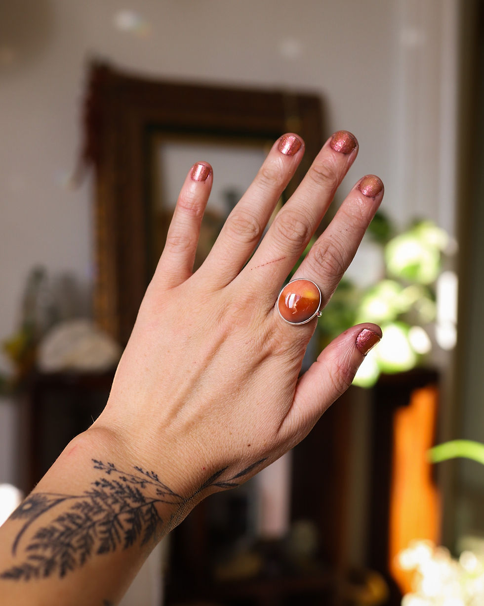 Thumbnail: Silver Mookaite Ring (7.25)