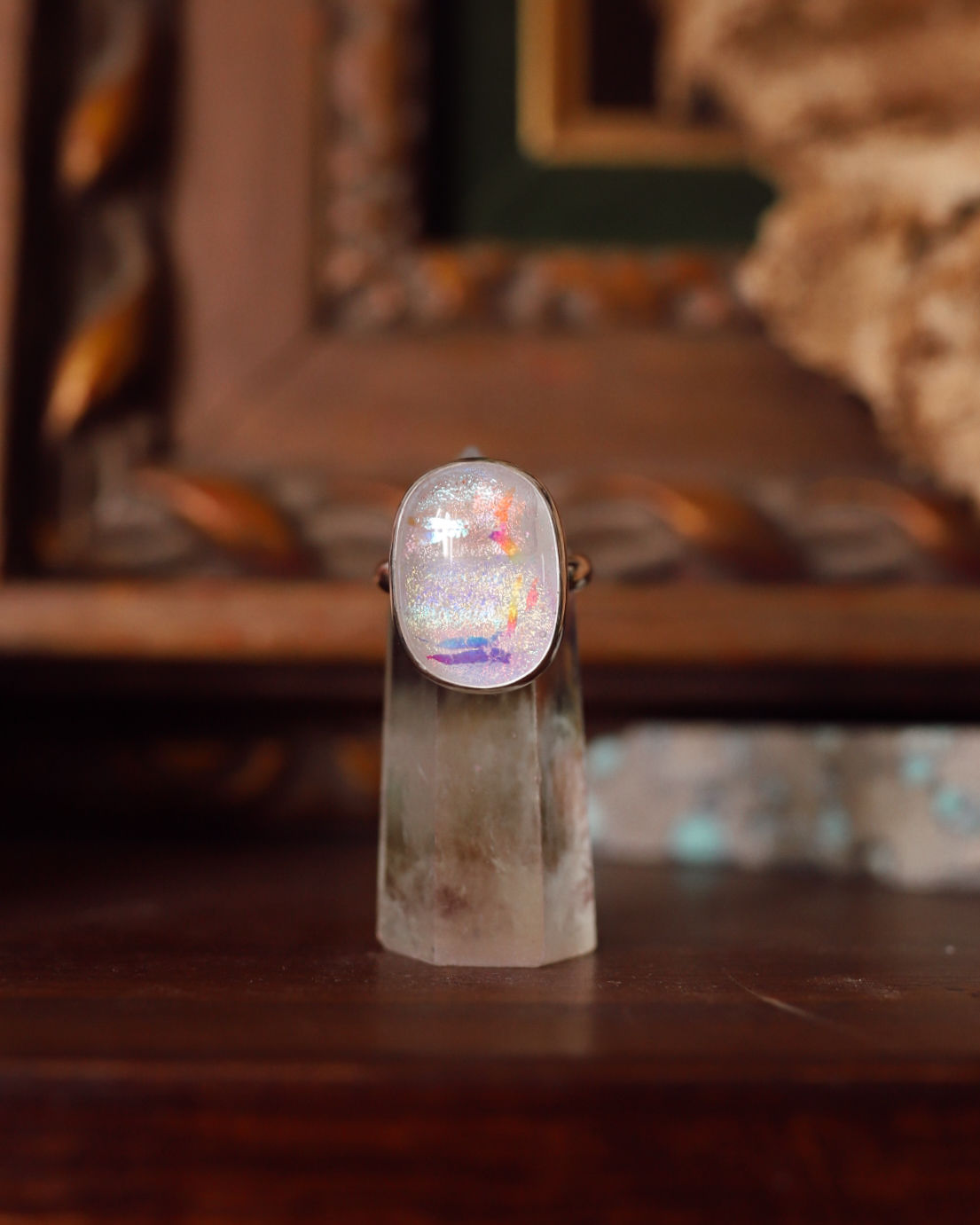 (6) Silver Glass Ring