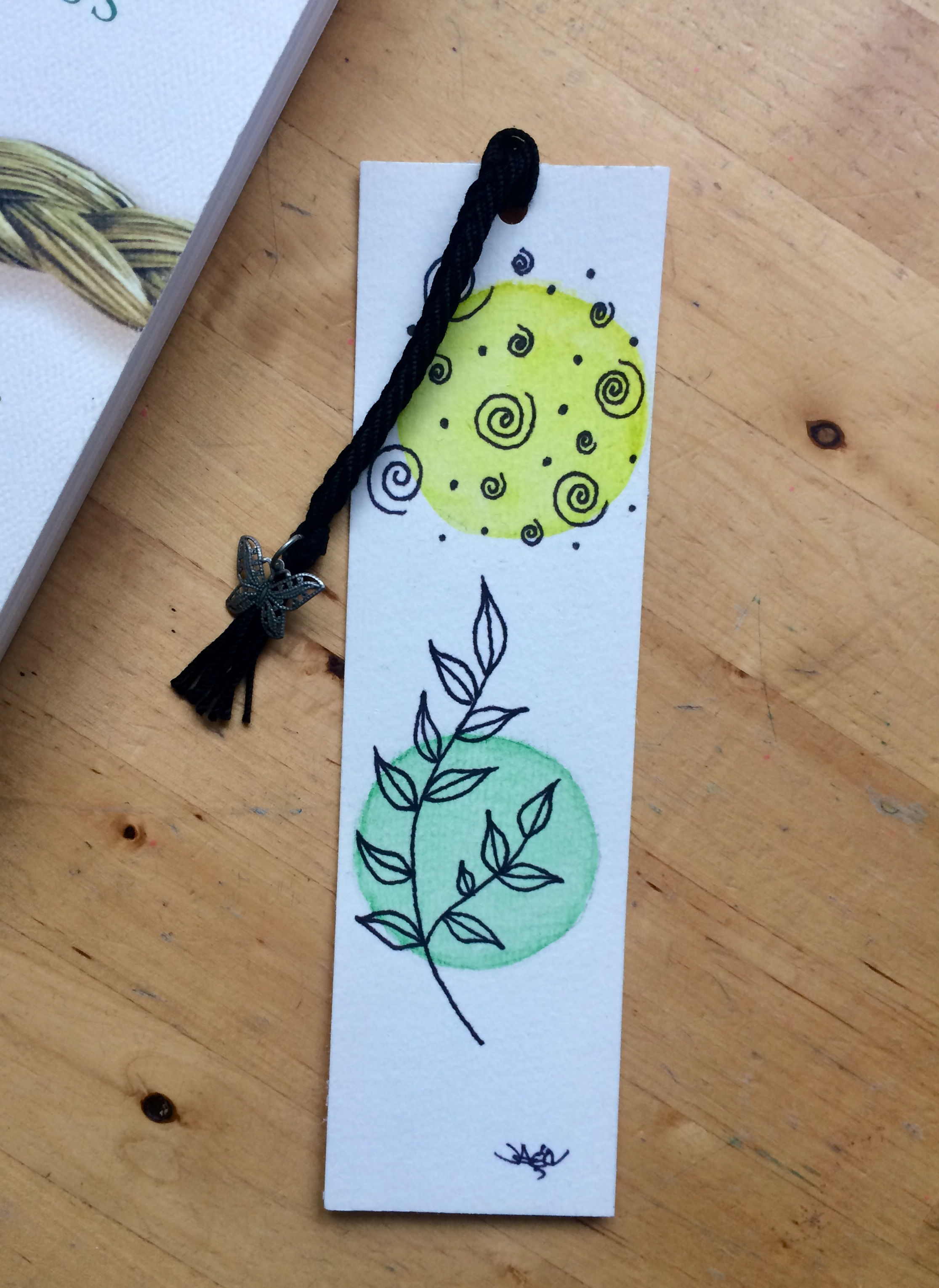 Handmade Watercolor Bookmark