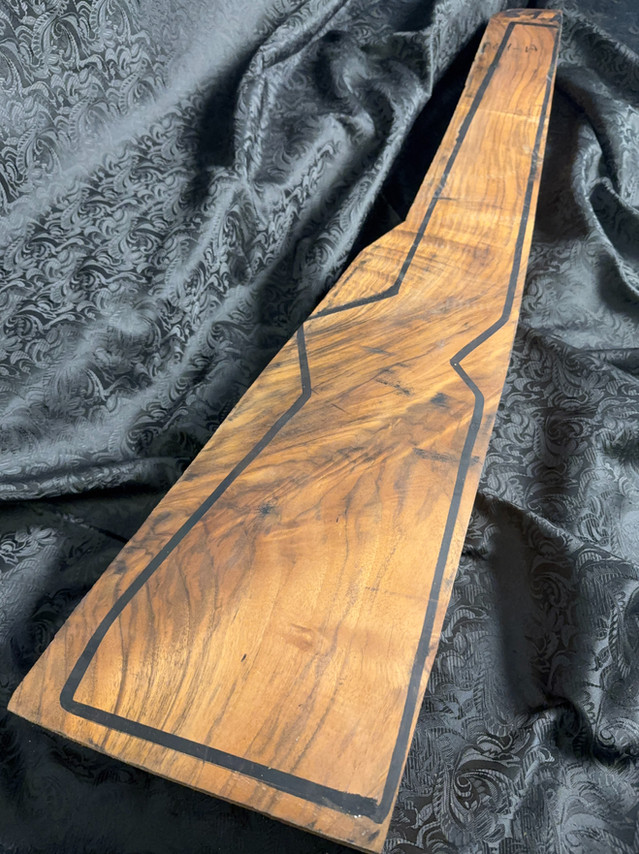 K-61 Turkish walnut rifle blank - full length rear view