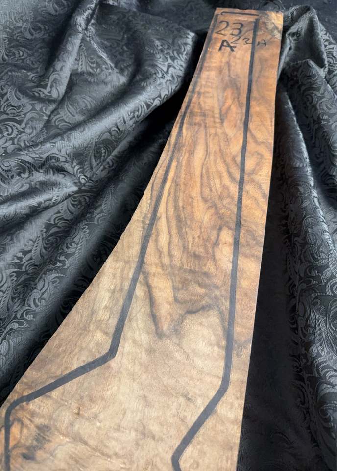 K-23 Turkish walnut rifle blank - tip rear